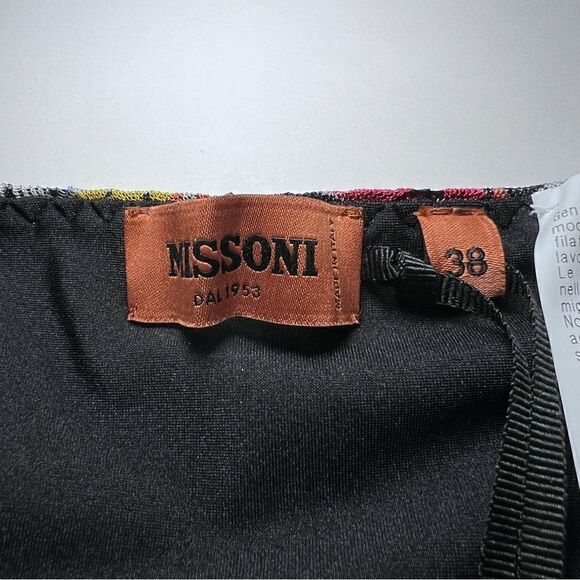 Missoni Dégradé Fringed Halter Neck Triangle Bikini in Black Monstera - Picture 9 of 13